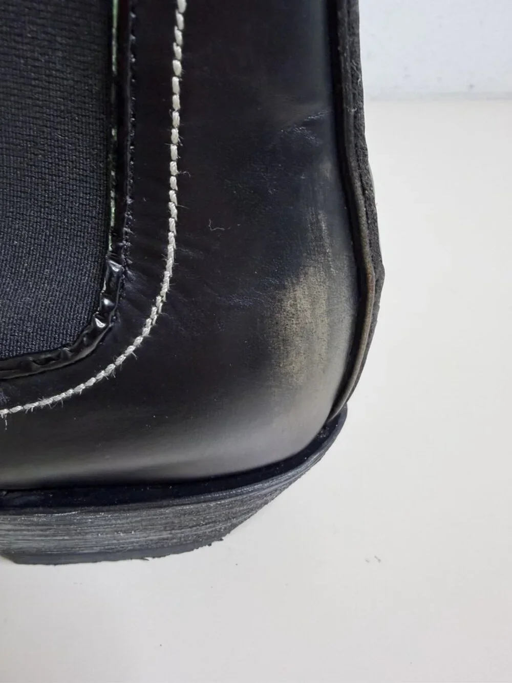 Old Gringo Men 10.5 Western Chelsea Leather Boots Black Patent Cap Toe Unworn